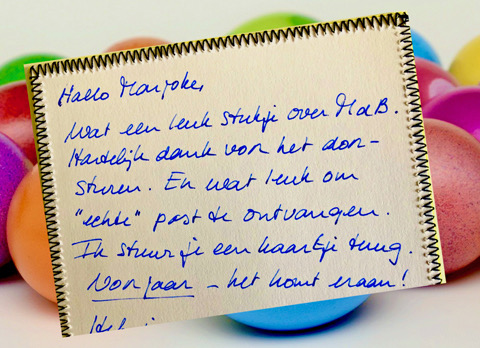 Paasgroet aan elkaar