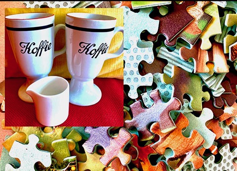 Na de viering: koffie, CD’s en puzzels